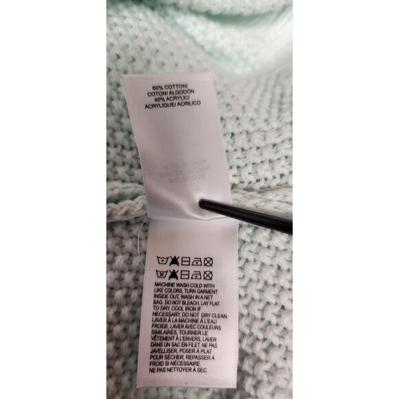 Lucky Brand V-Neck Long Sleeve Mint Green Knit Sweater Size XS - Picture 7 of 7